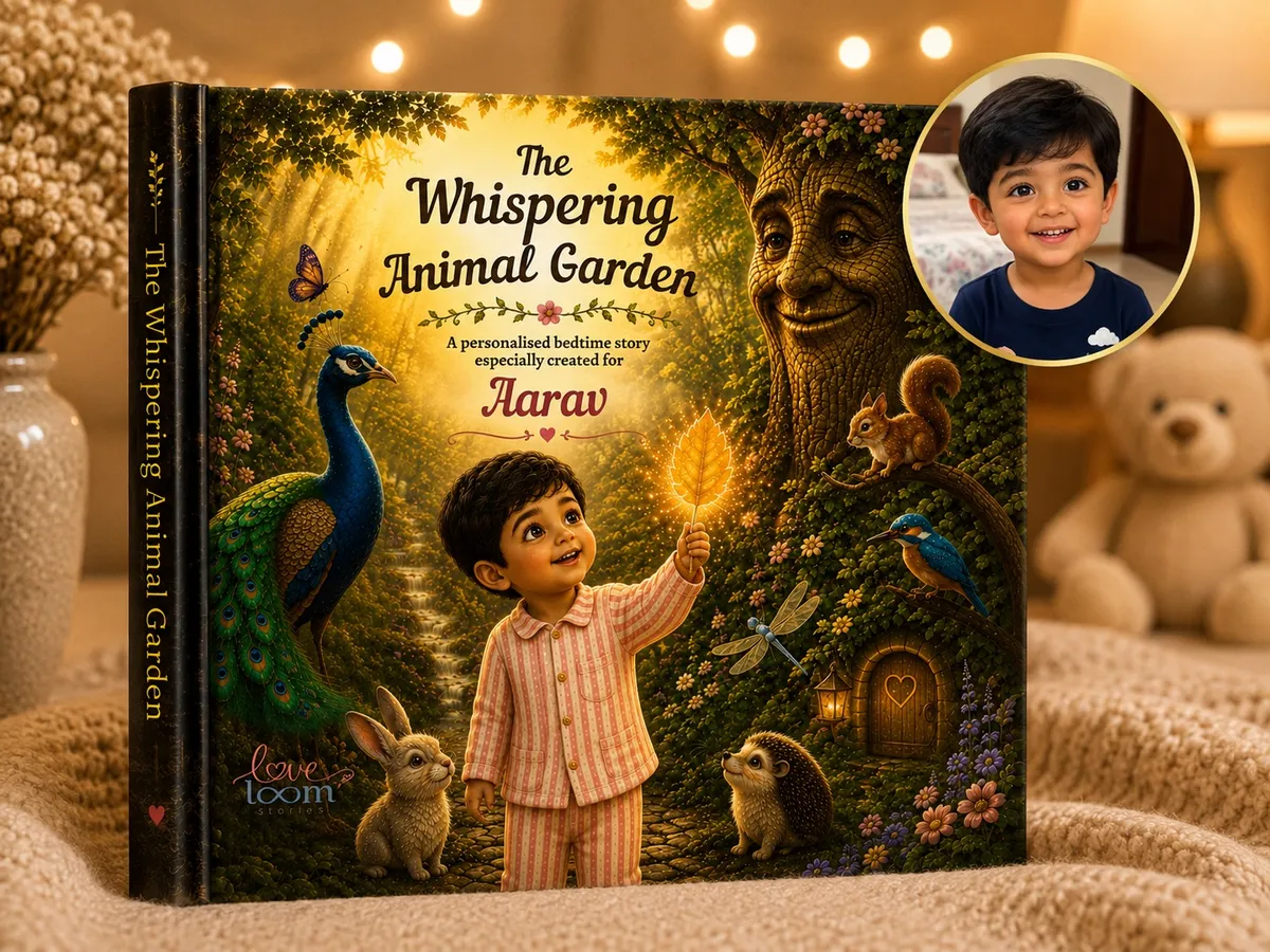 Personalised hardcover cover with the child's photograph on the front