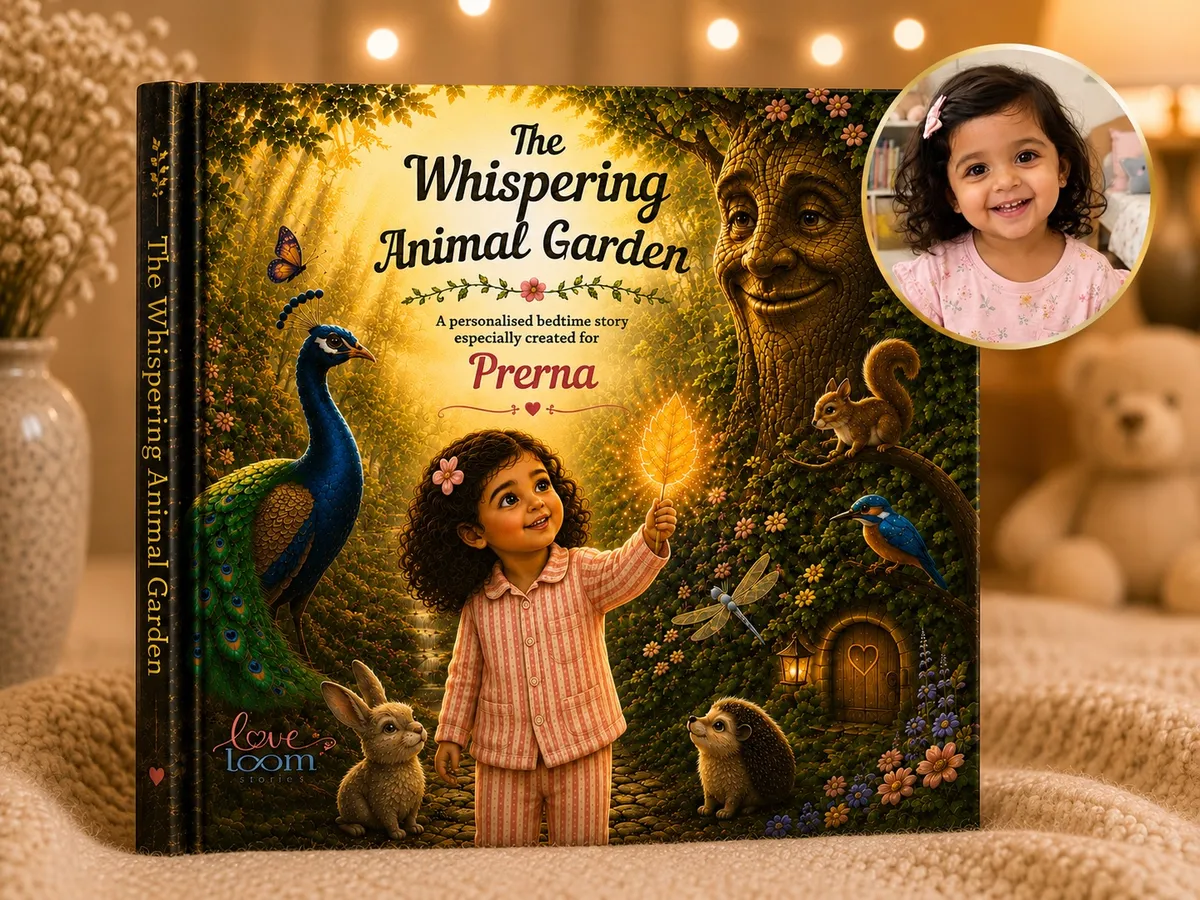 Personalised hardcover cover showing another child's photograph on the front